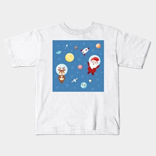 Christmas in deep space Kids T-Shirt